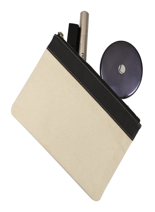 Spillbox حقيبة قماشية متعددة الاستخدامات | أدوات مكتبية | مقلمة | مستحضرات تجميل | سفر | أدوات زينة | محفظة نقود | مجوهرات | حقيبة متعددة الأغراض | حقيبة تنظيم | هدية عيد ميلاد للأطفال - حقيبة قماشية بحواف خارجية (أسود) - Image 3